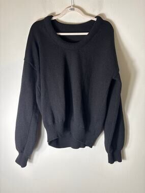 No Brand Black Scoop Neck Pullover Sweater Sz L